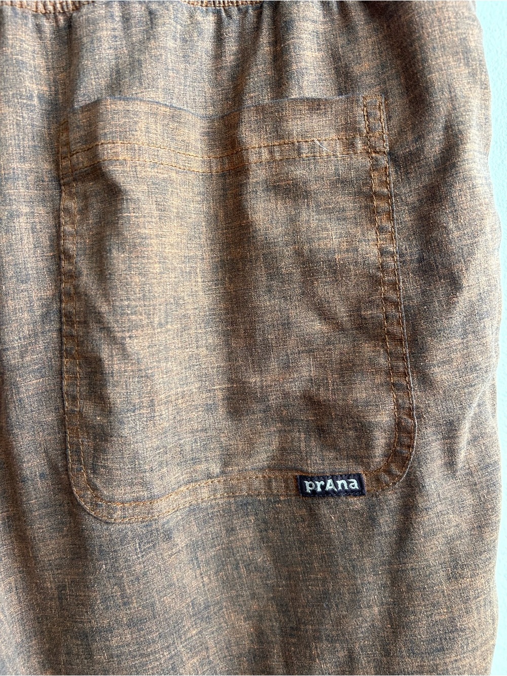 Prana Mens Vaha Hemp Shorts Rust L - Picture 4 of 8